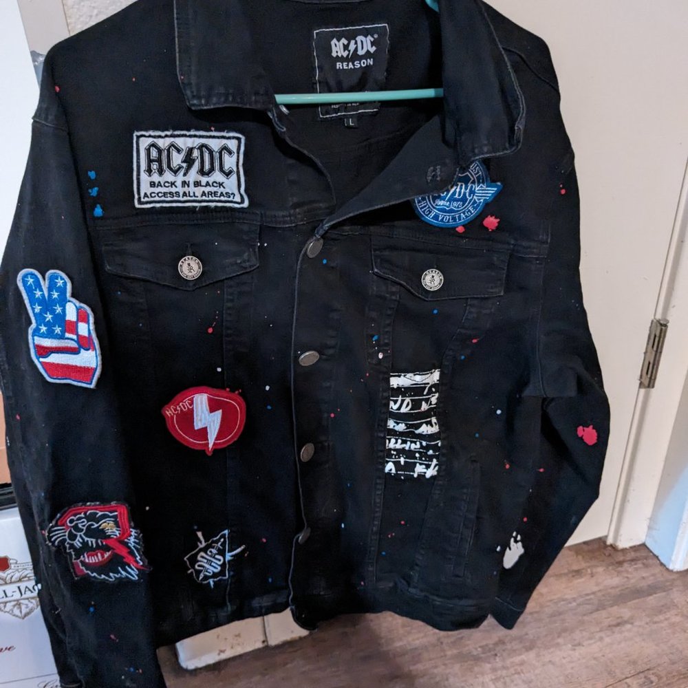 AC/DC Reason World Tour Commemorative black denim jacket